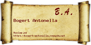 Bogert Antonella névjegykártya